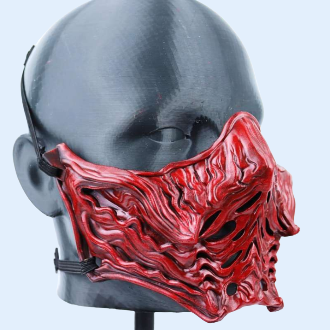 Space Armory Ninja Samurai Warrior Mask Black/Red