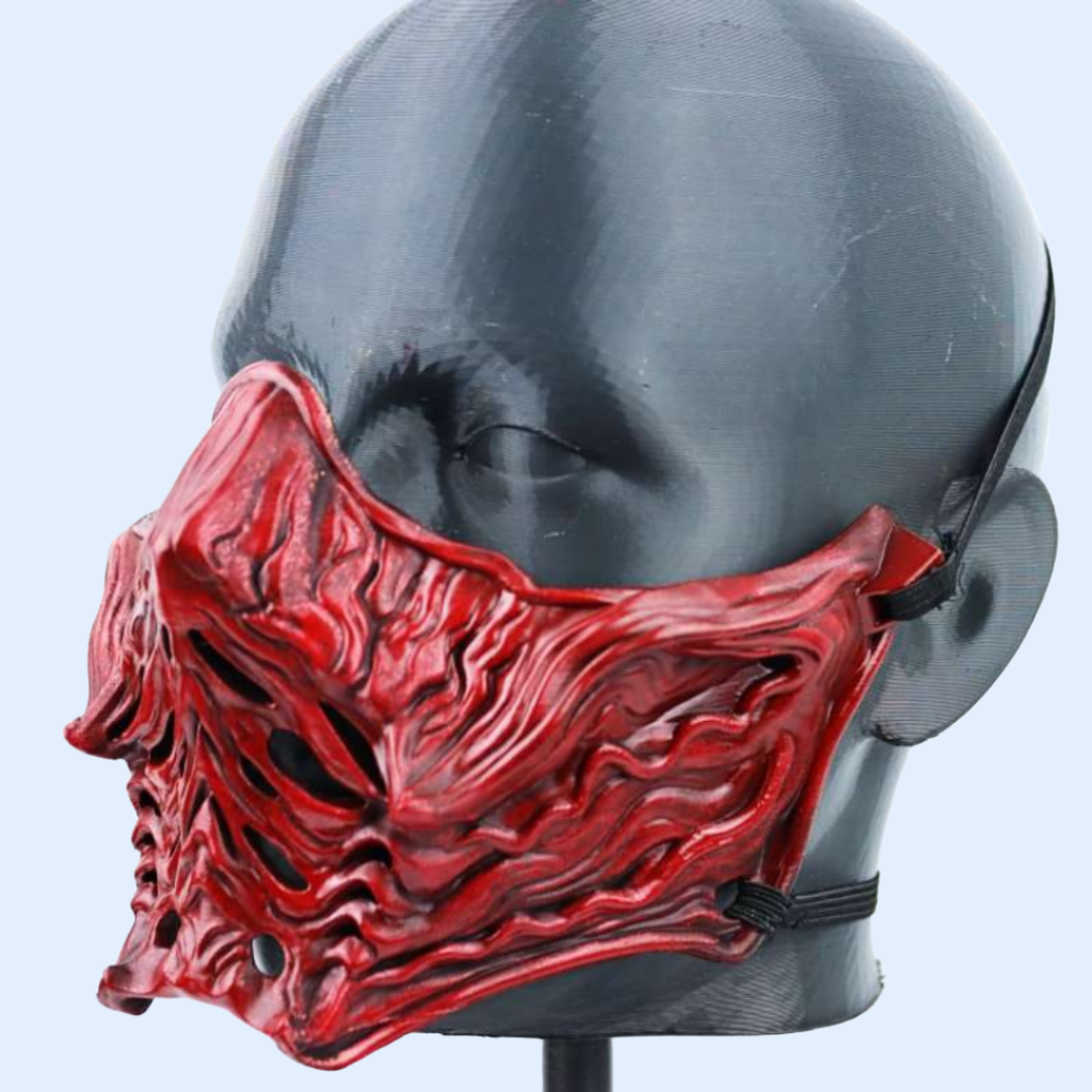 Space Armory Ninja Samurai Warrior Mask Black/Red