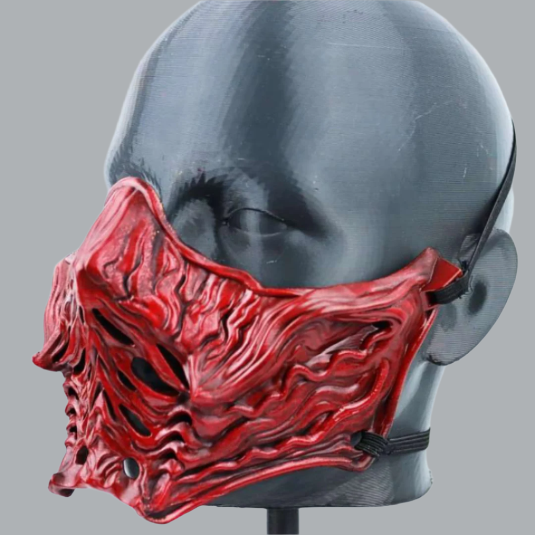 Space Armory Ninja Samurai Warrior Mask Black/Red