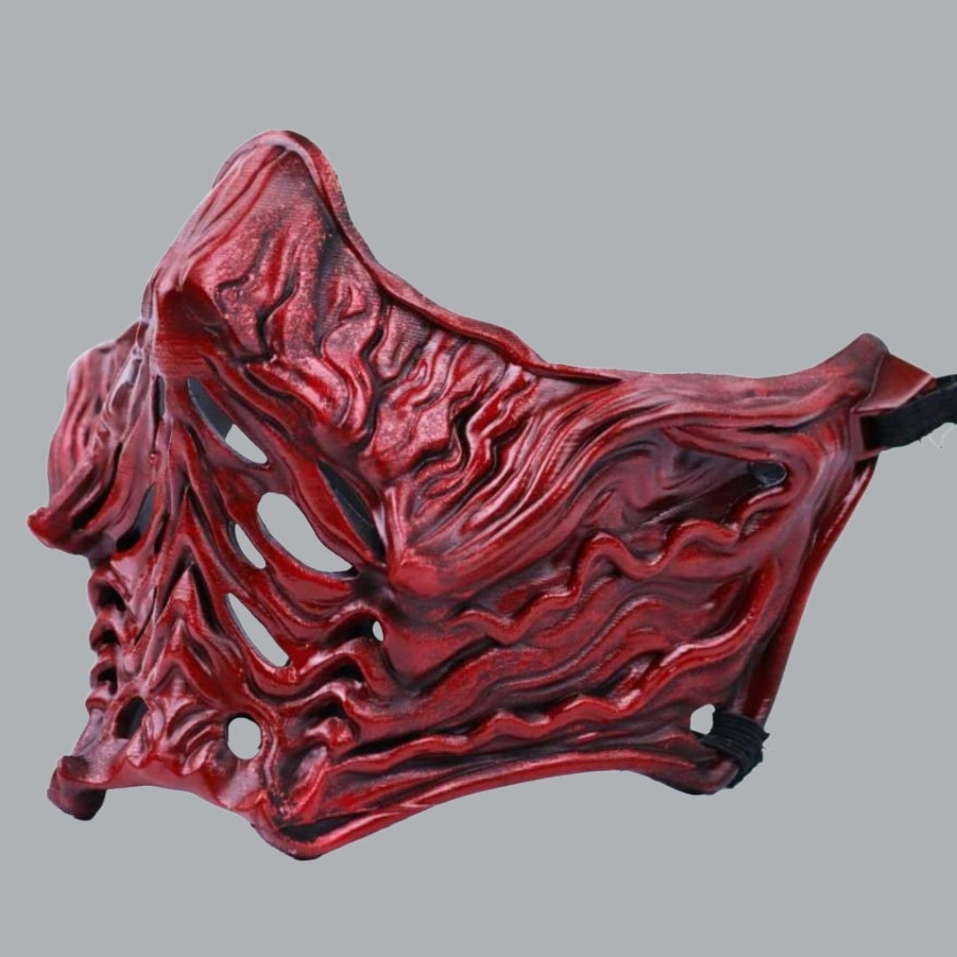 Space Armory Ninja Samurai Warrior Mask - Black/Red Masks