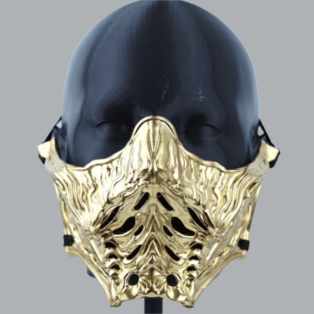 Space Armory Ninja Samurai Warrior Mask Gold