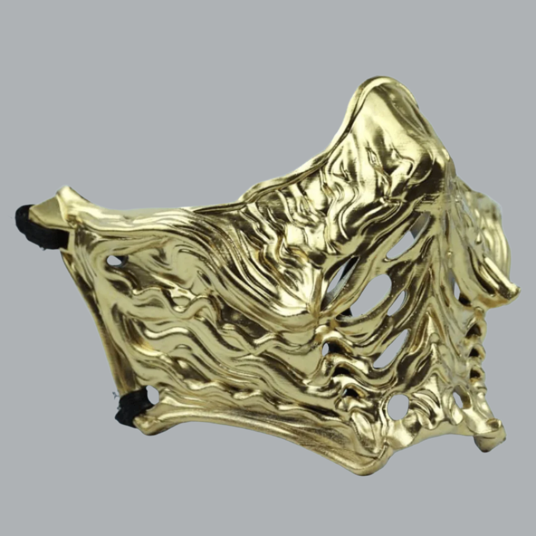 Space Armory Ninja Samurai Warrior Mask Gold