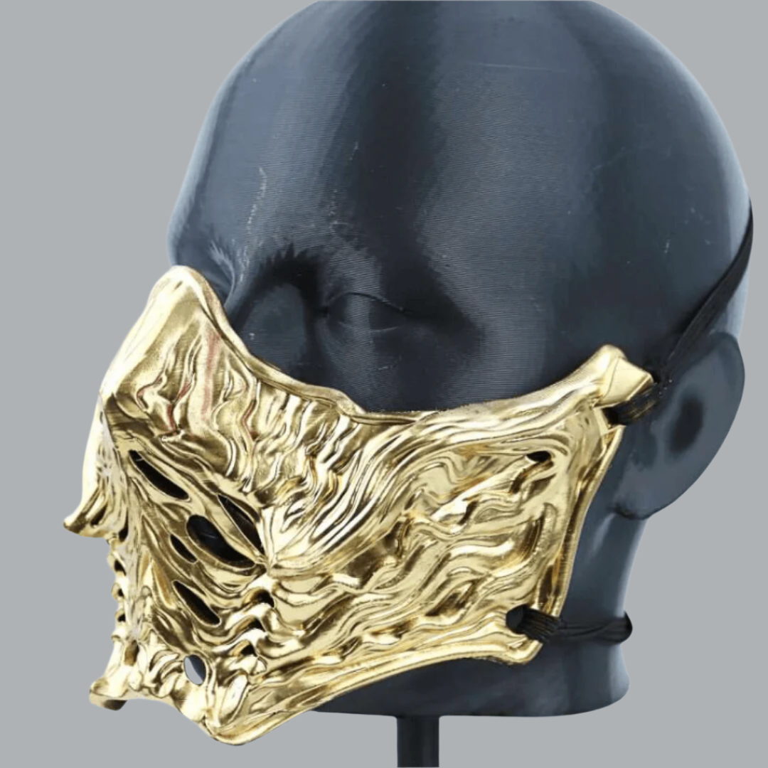 Space Armory Ninja Samurai Warrior Mask Gold