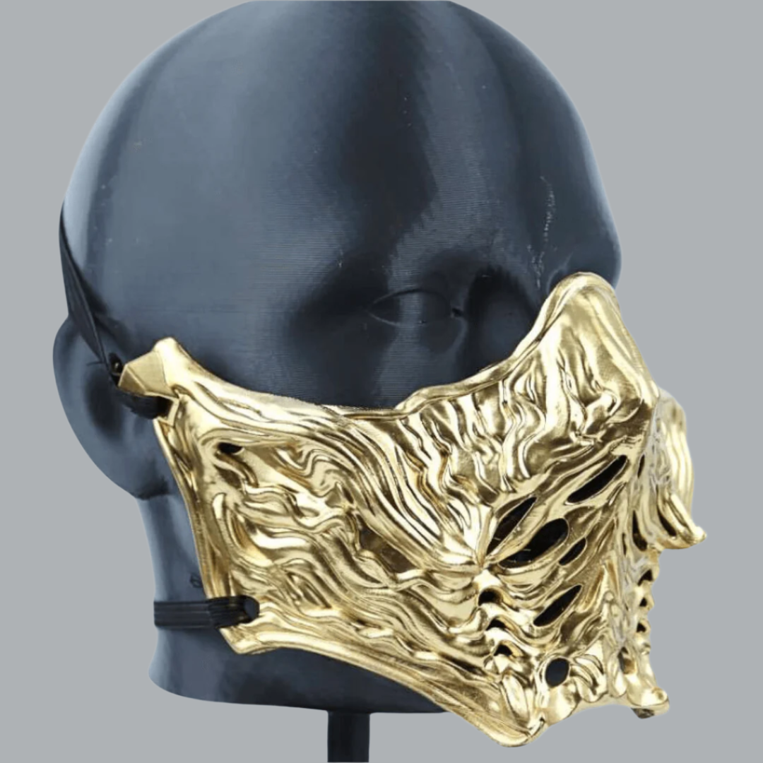 Space Armory Ninja Samurai Warrior Mask Gold