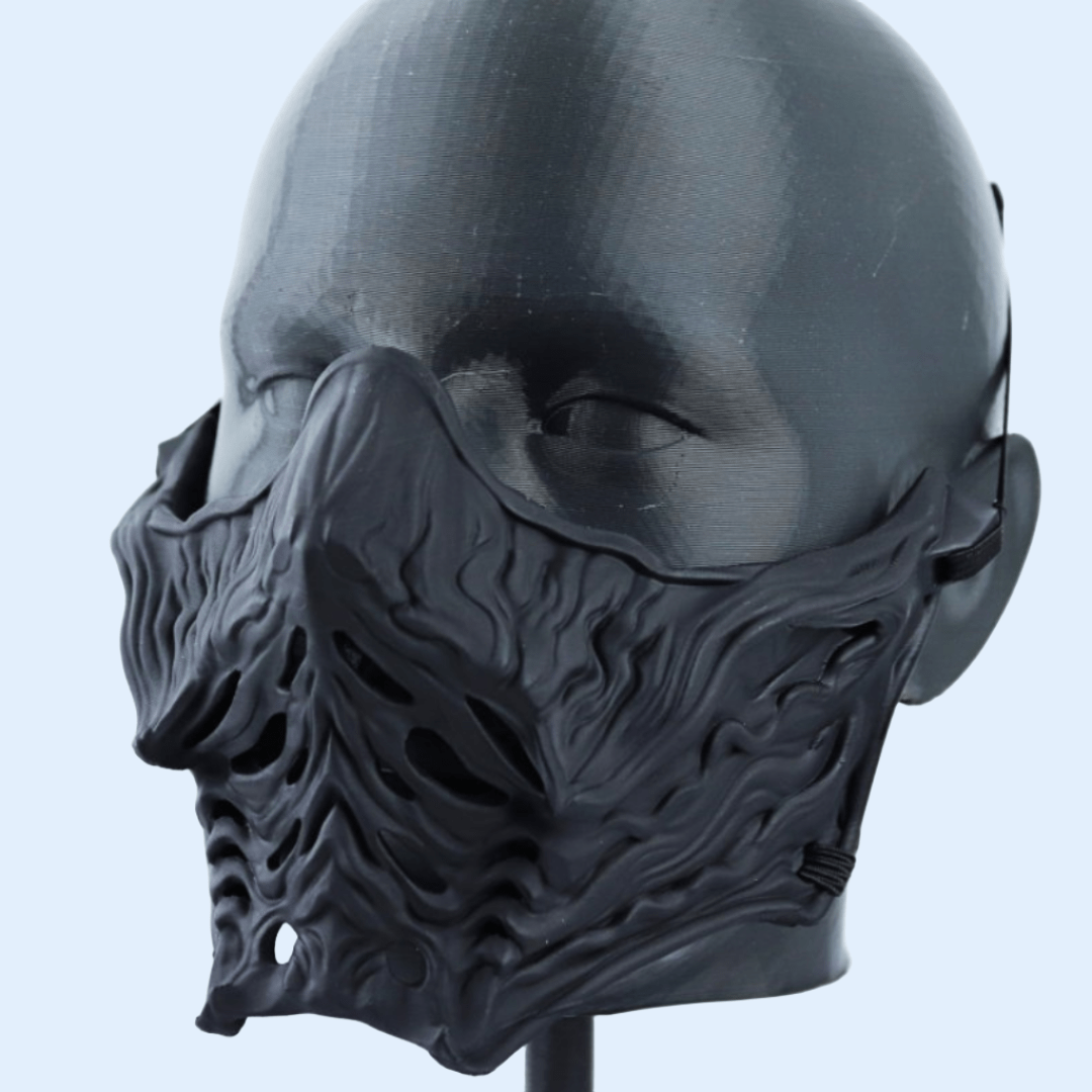 Space Armory Ninja Samurai Warrior Mask Matte Black