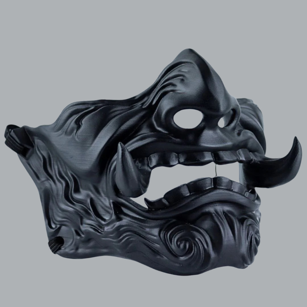 Space Armory Oni Mask Full Matte Black Masks