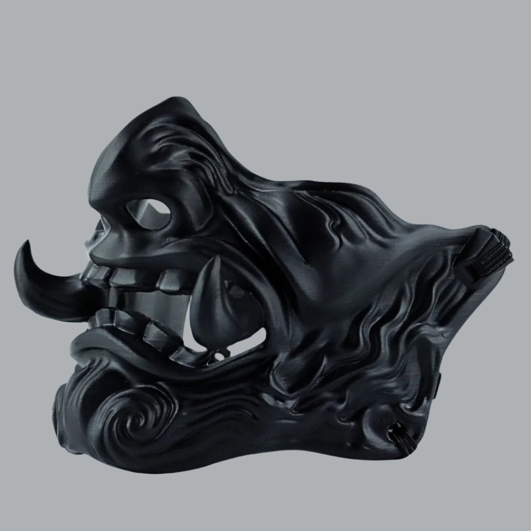 Space Armory Oni Mask Full Matte Black Masks