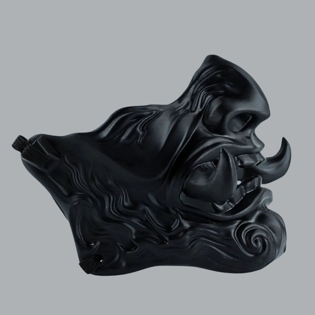 Space Armory Oni Mask Full Matte Black Masks