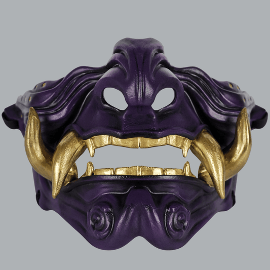 Space Armory Samurai Oni Mask - Purple/Gold Masks