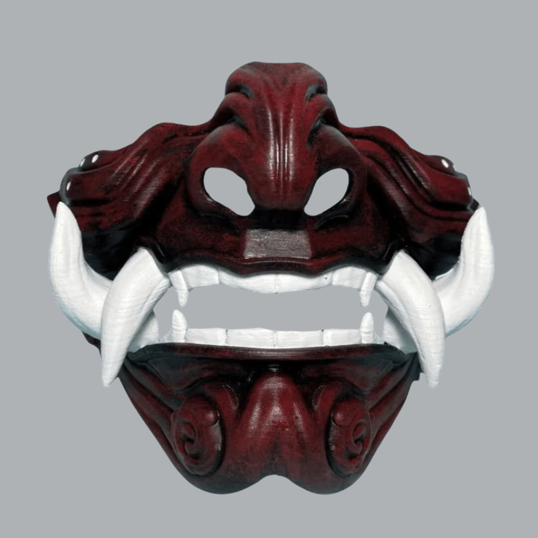 Space Armory Samurai Oni Mask Red