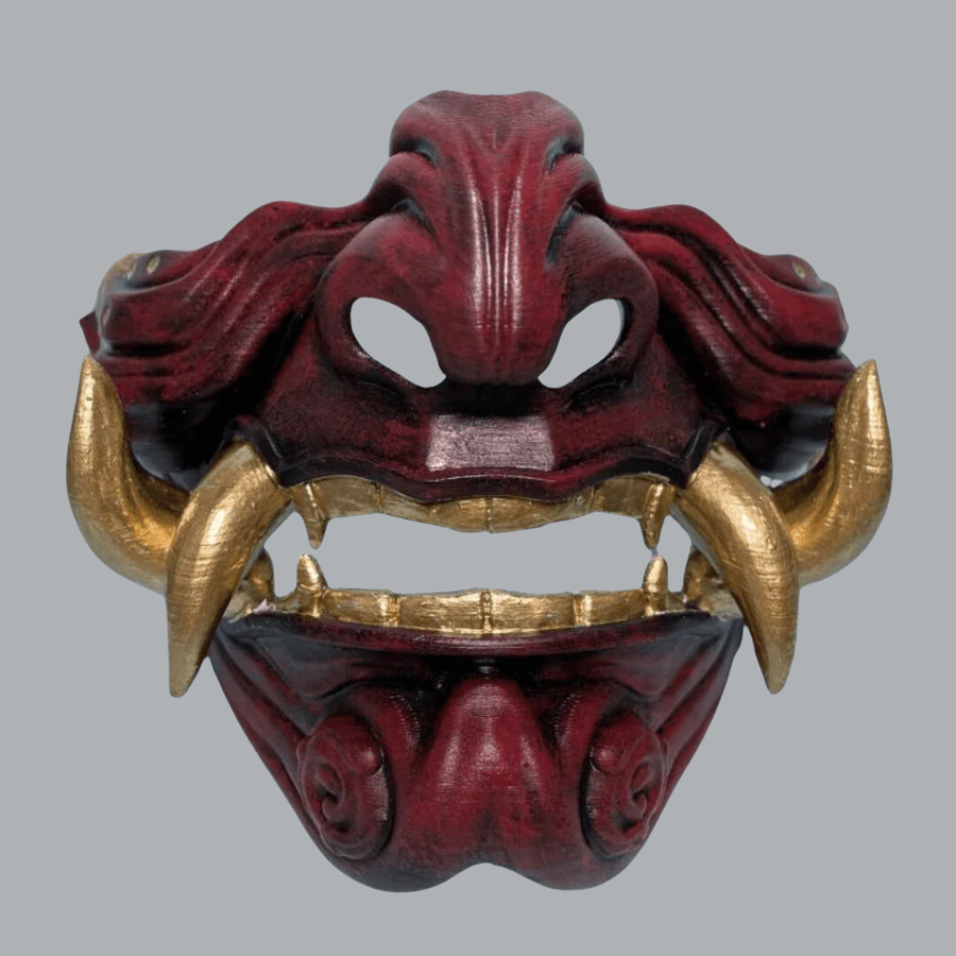 Space Armory Samurai Oni Mask Red
