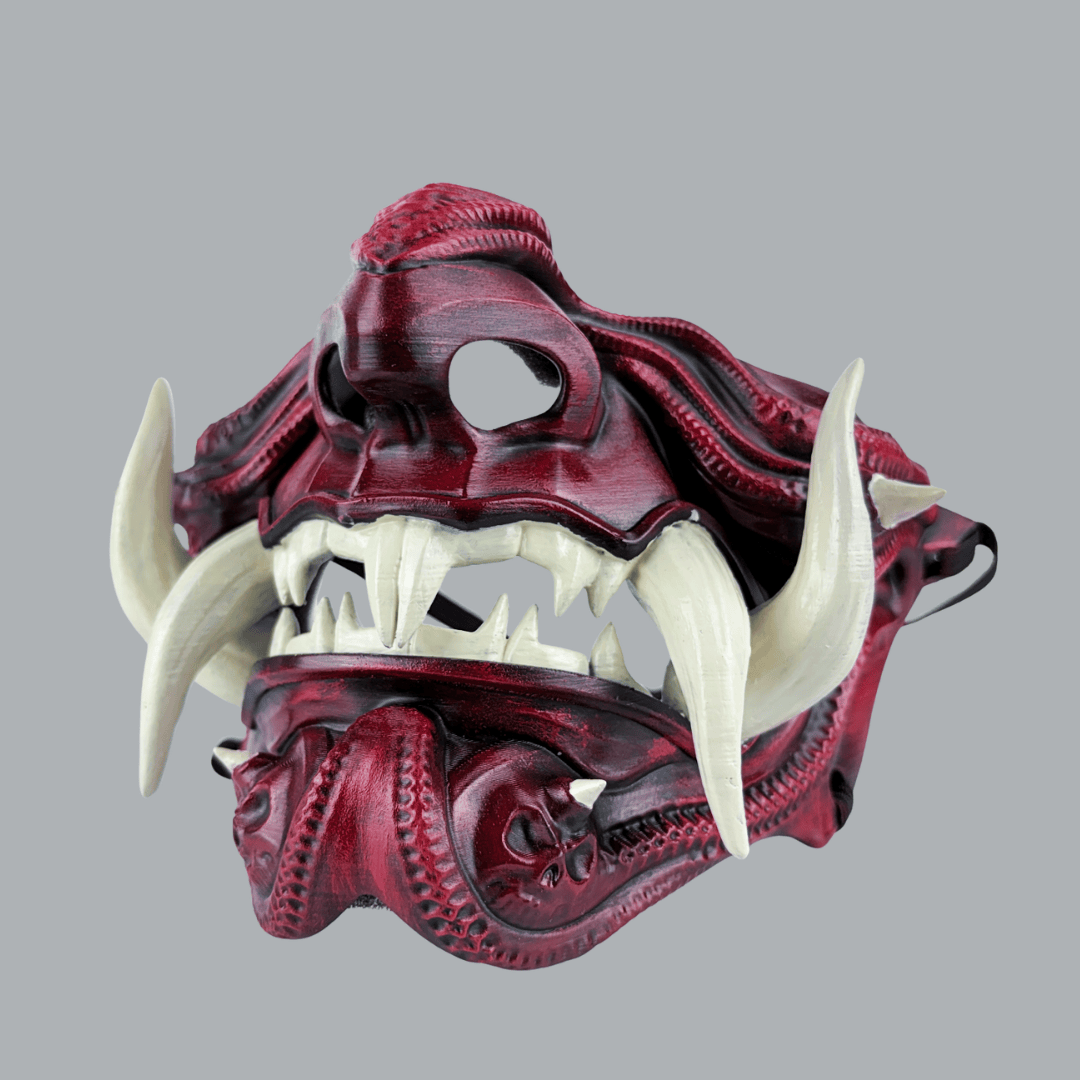 Space Armory Samurai Oni Mask - Red Masks