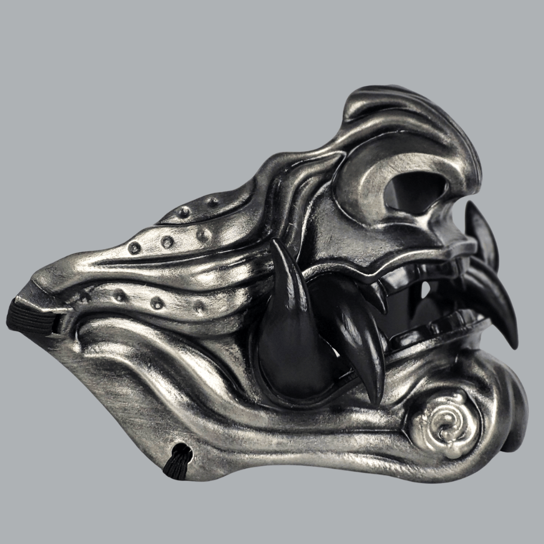 Space Armory Samurai Oni Mask - Titanium/Black Masks