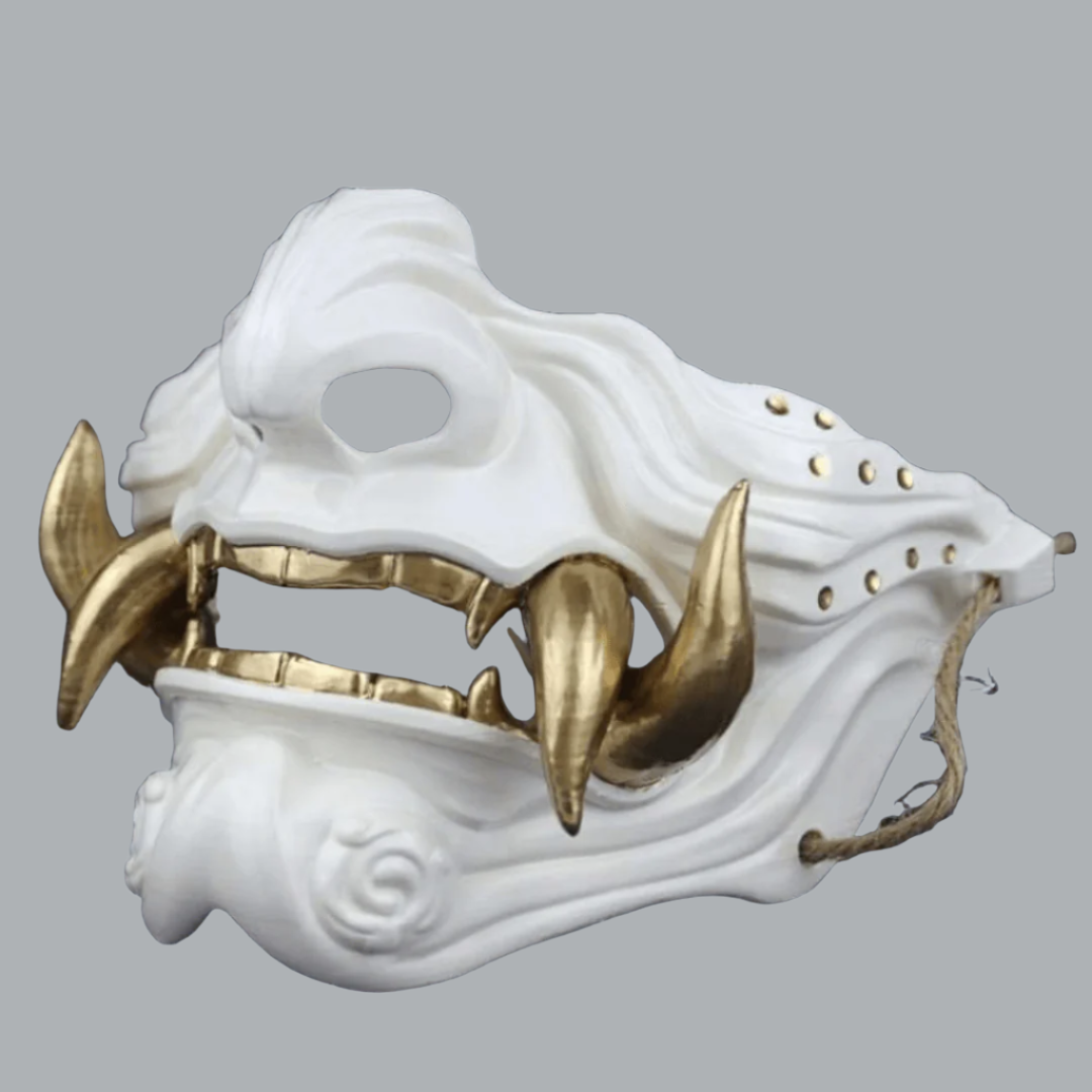 Space Armory Samurai Oni Mask White
