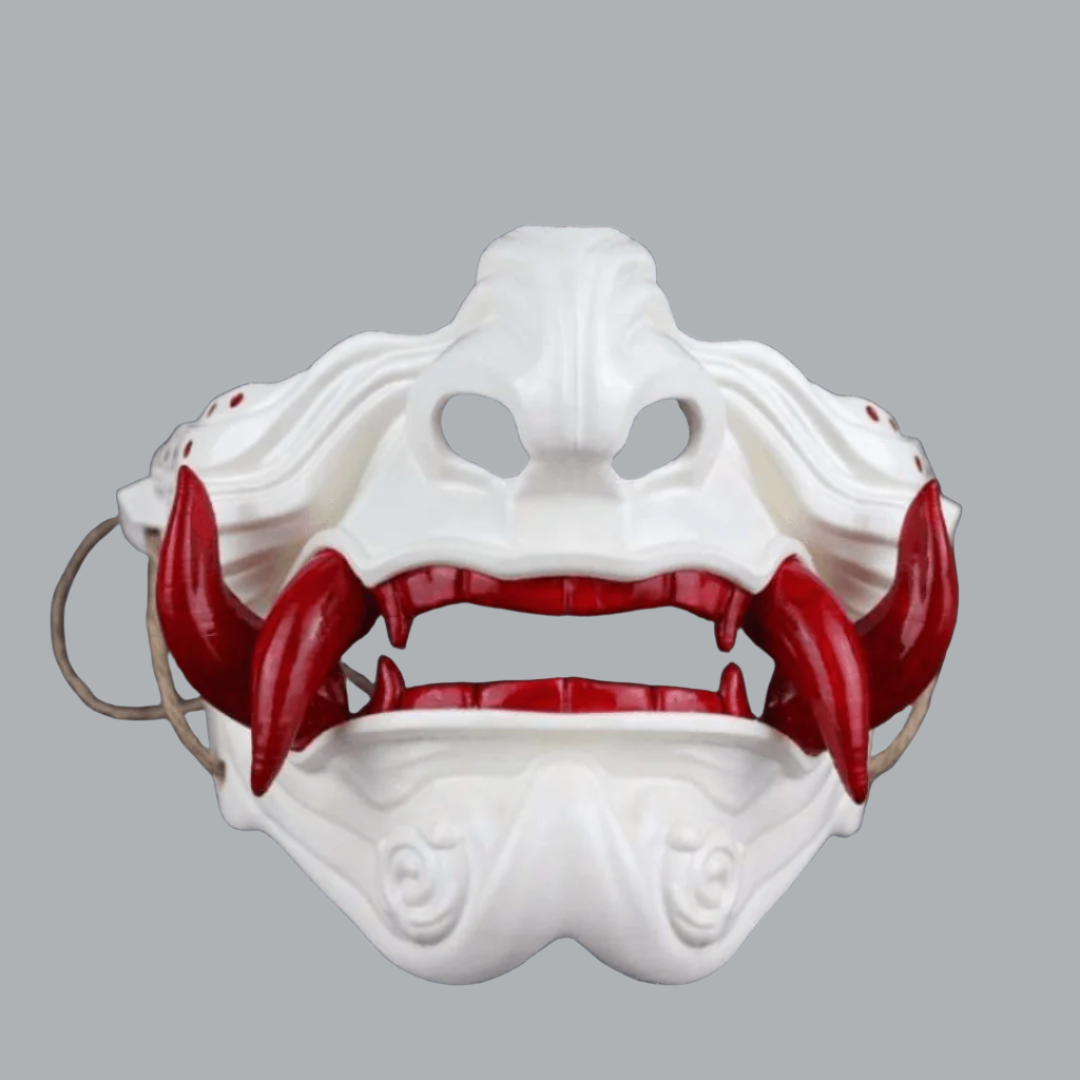 Space Armory Samurai Oni Mask White