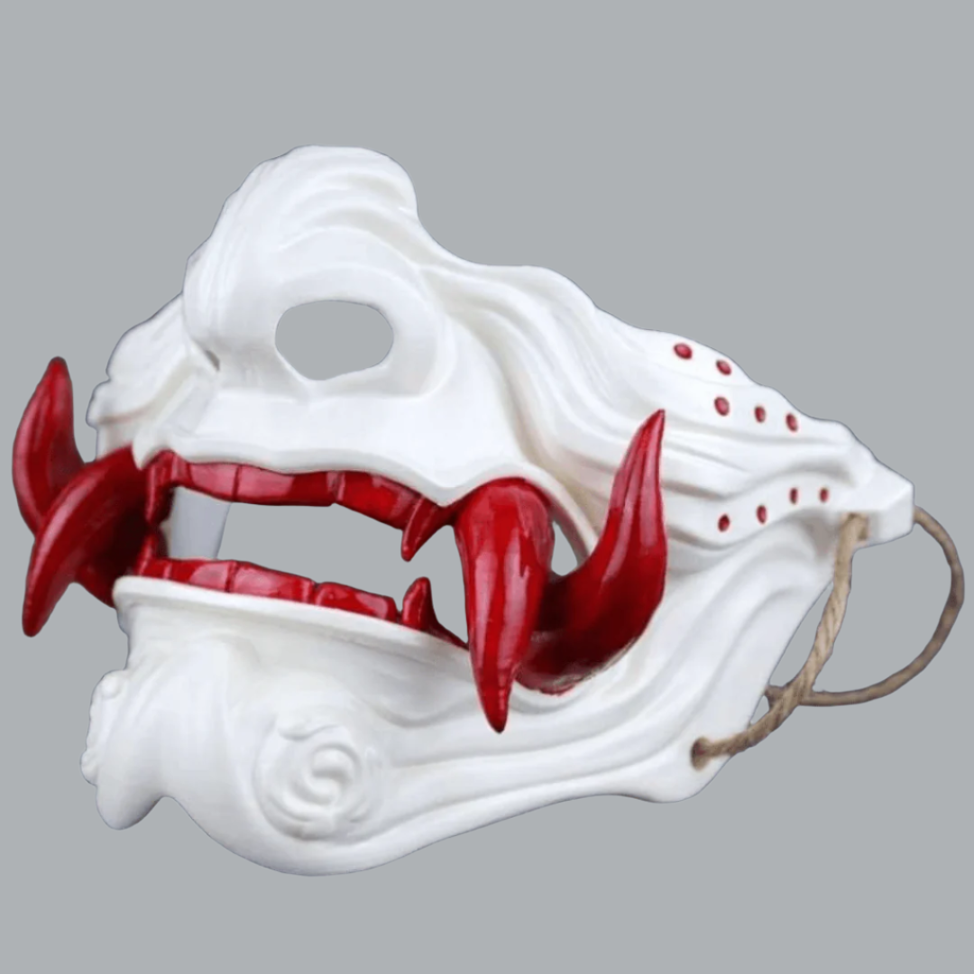 Space Armory Samurai Oni Mask White