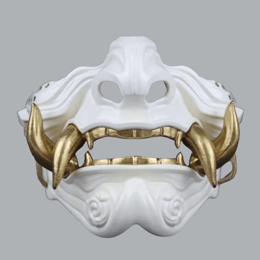Space Armory Samurai Oni Mask White