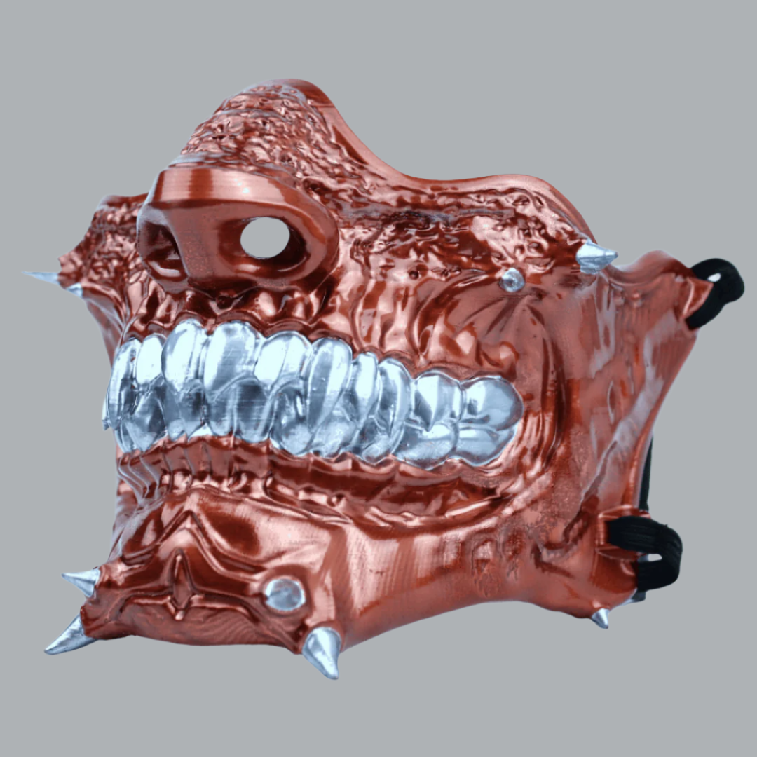 Space Armory Skull Oni Mask Copper Masks