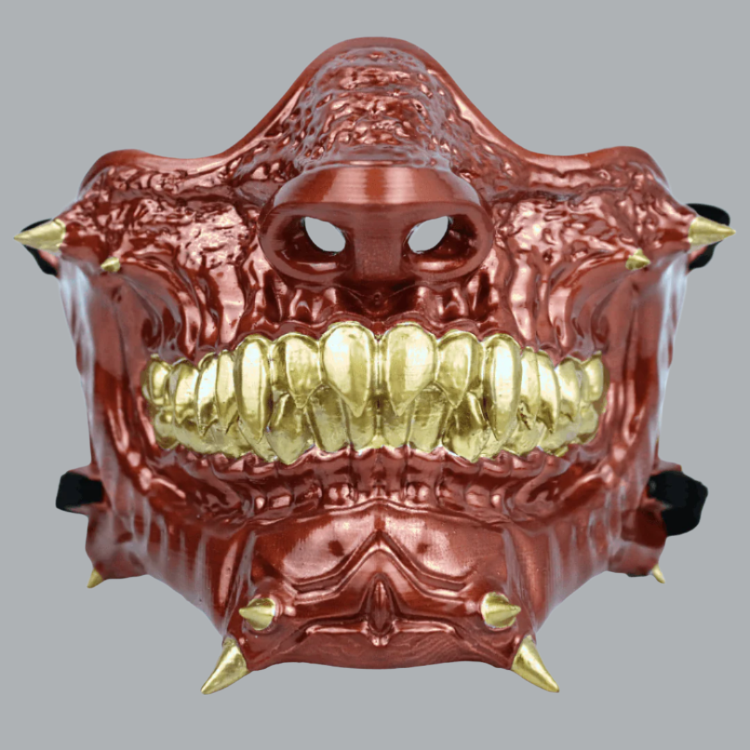 Space Armory Skull Oni Mask Copper Masks