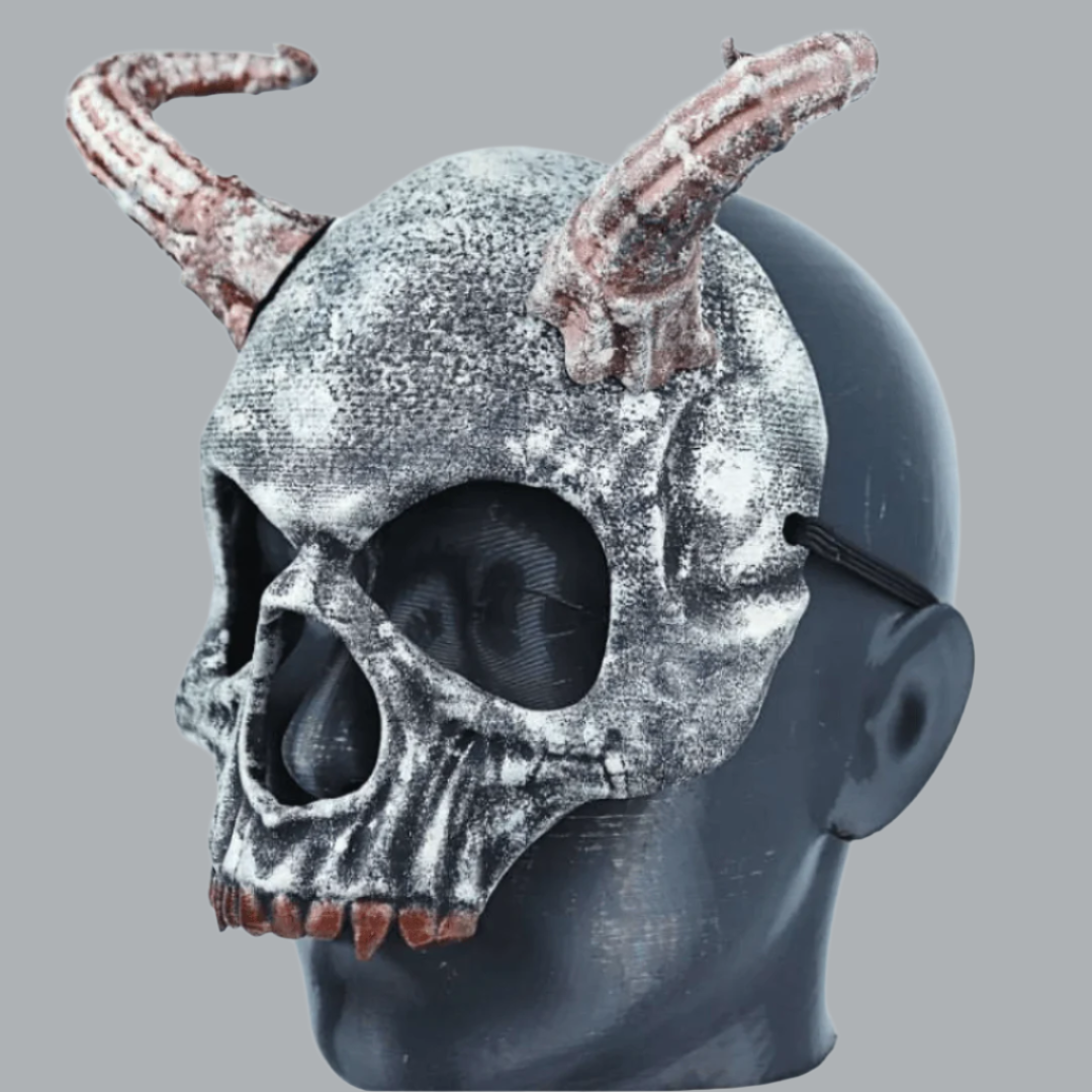 Space Armory Skull Skeleton Mask With Horn