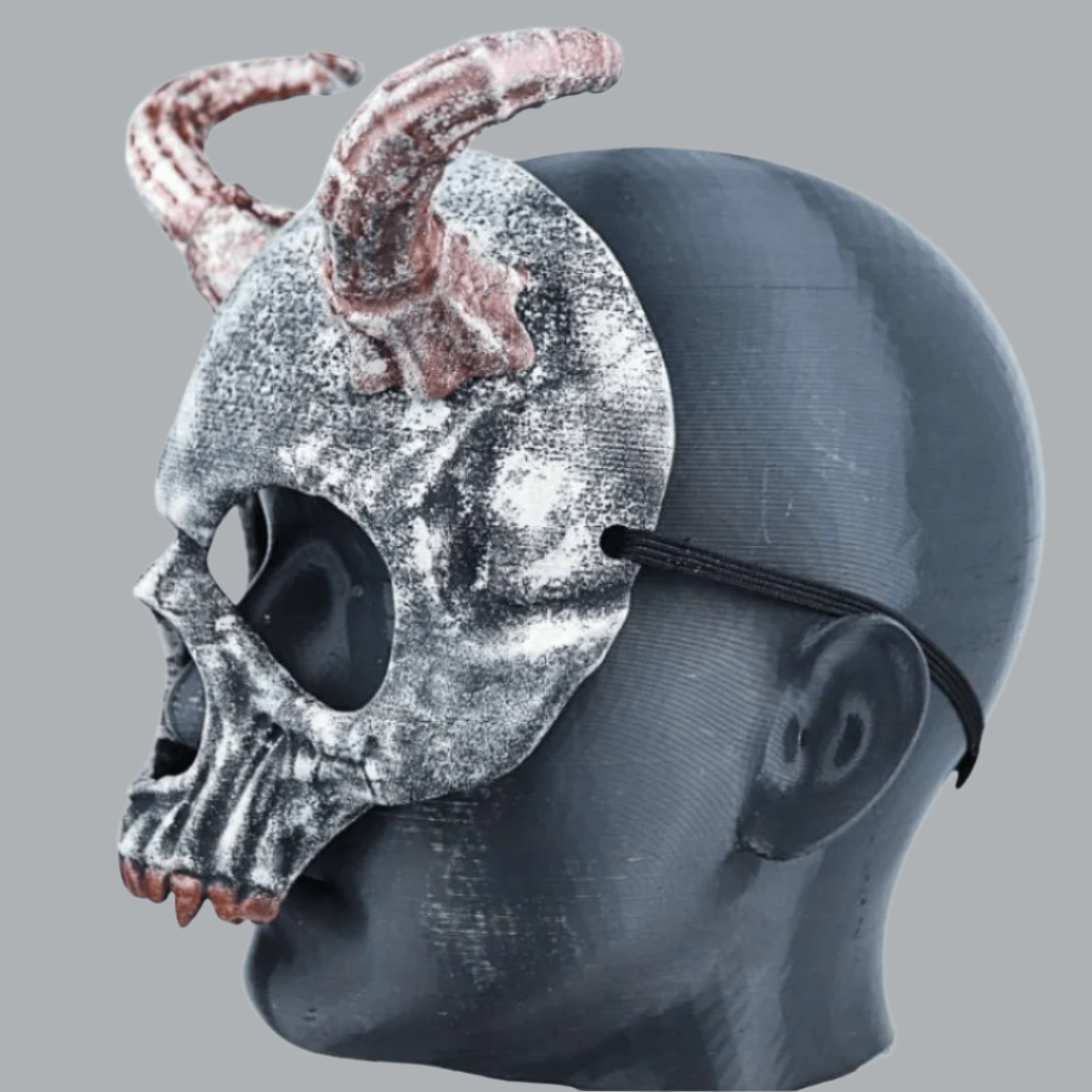 Space Armory Skull Skeleton Mask With Horn