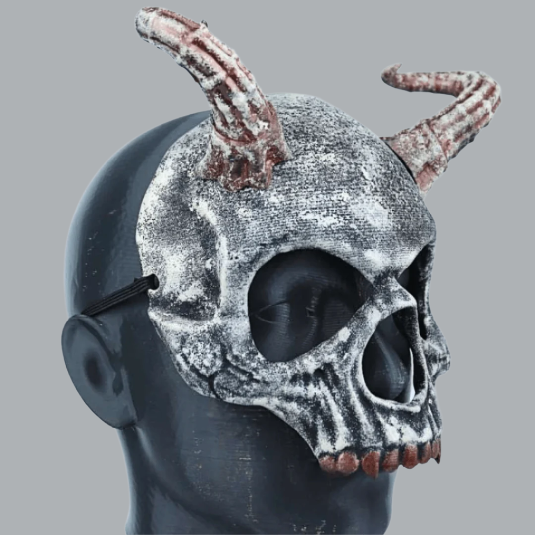 Space Armory Skull Skeleton Mask With Horn