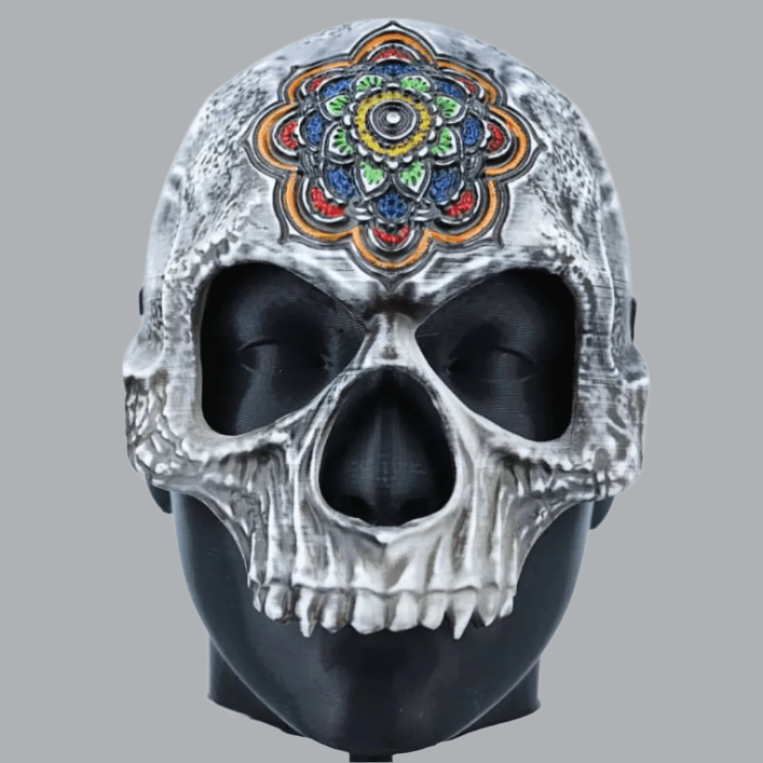 Space Armory Sugar Mandala Skull Skeleton Mask Painted Mandala / S
