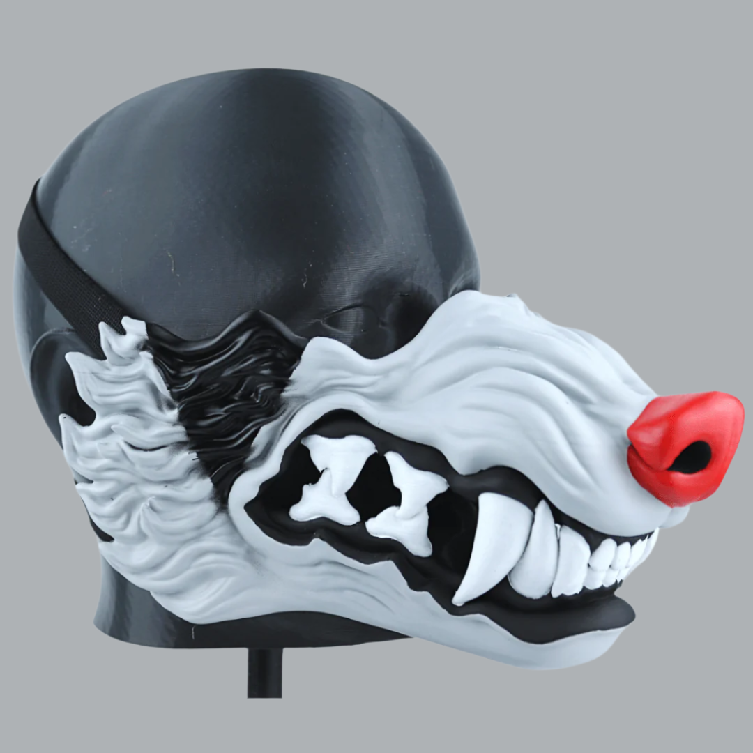 Space Armory Wolf Snarling Animal Face Mask Mightyena Colors