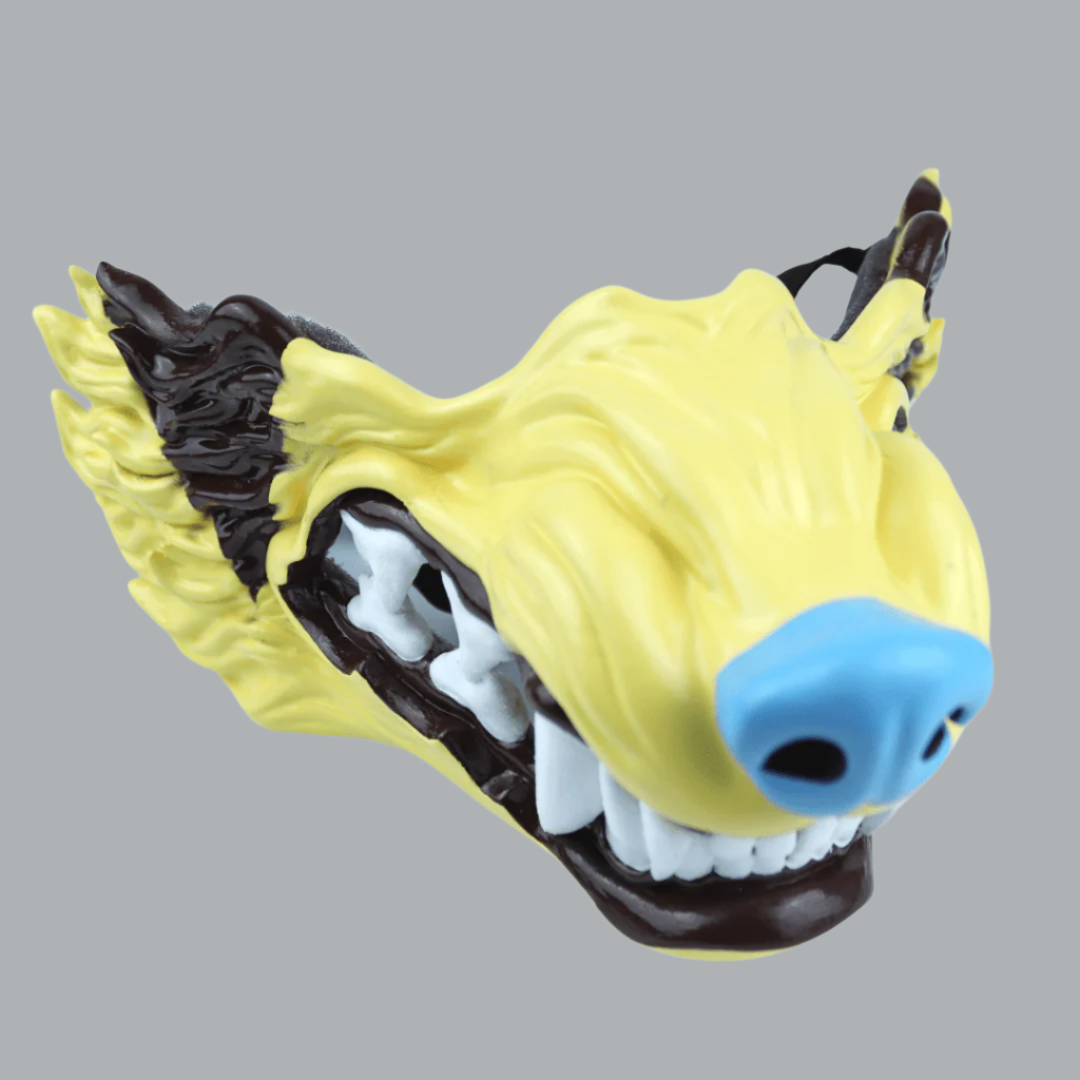 Space Armory Wolf Snarling Animal Face Mask Shiny Mightyena Colors
