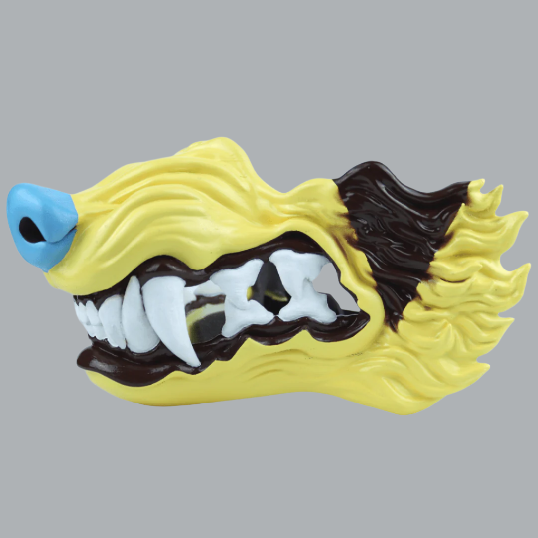 Space Armory Wolf Snarling Animal Face Mask Shiny Mightyena Colors