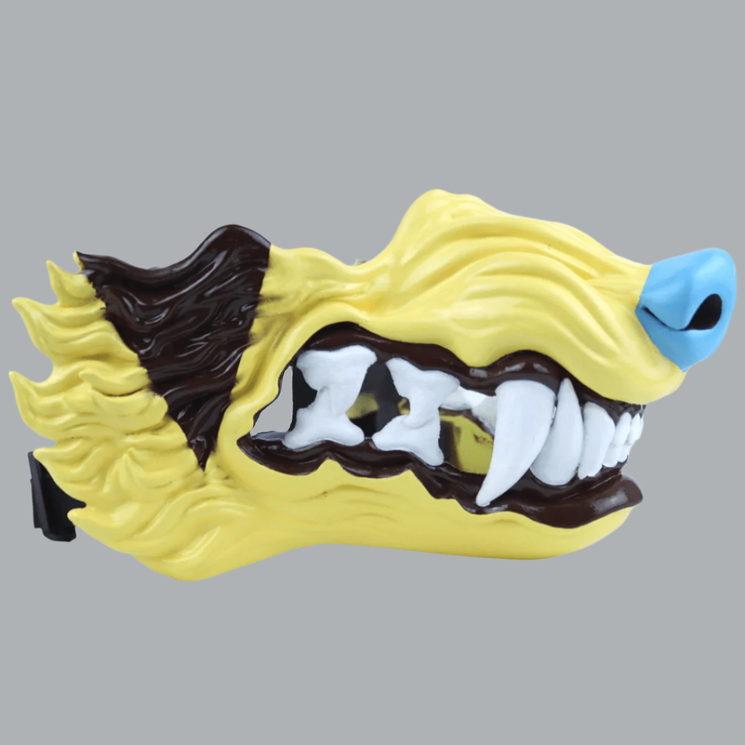Space Armory Wolf Snarling Animal Face Mask Shiny Mightyena Colors