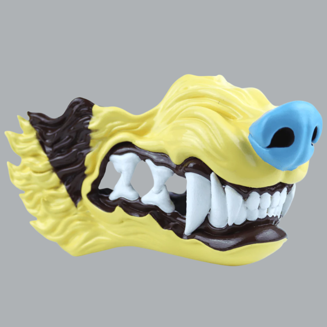 Space Armory Wolf Snarling Animal Face Mask Shiny Mightyena Colors