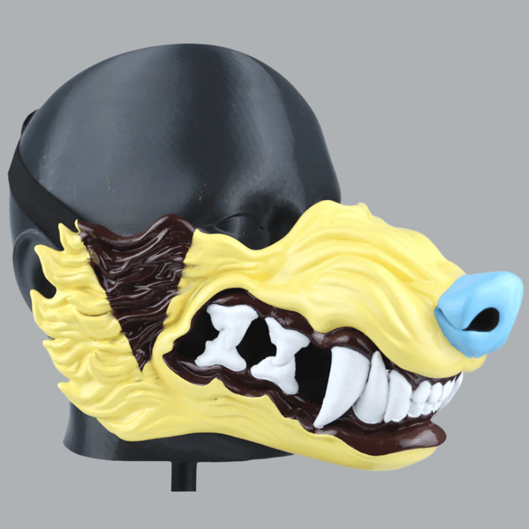 Space Armory Wolf Snarling Animal Face Mask Shiny Mightyena Colors