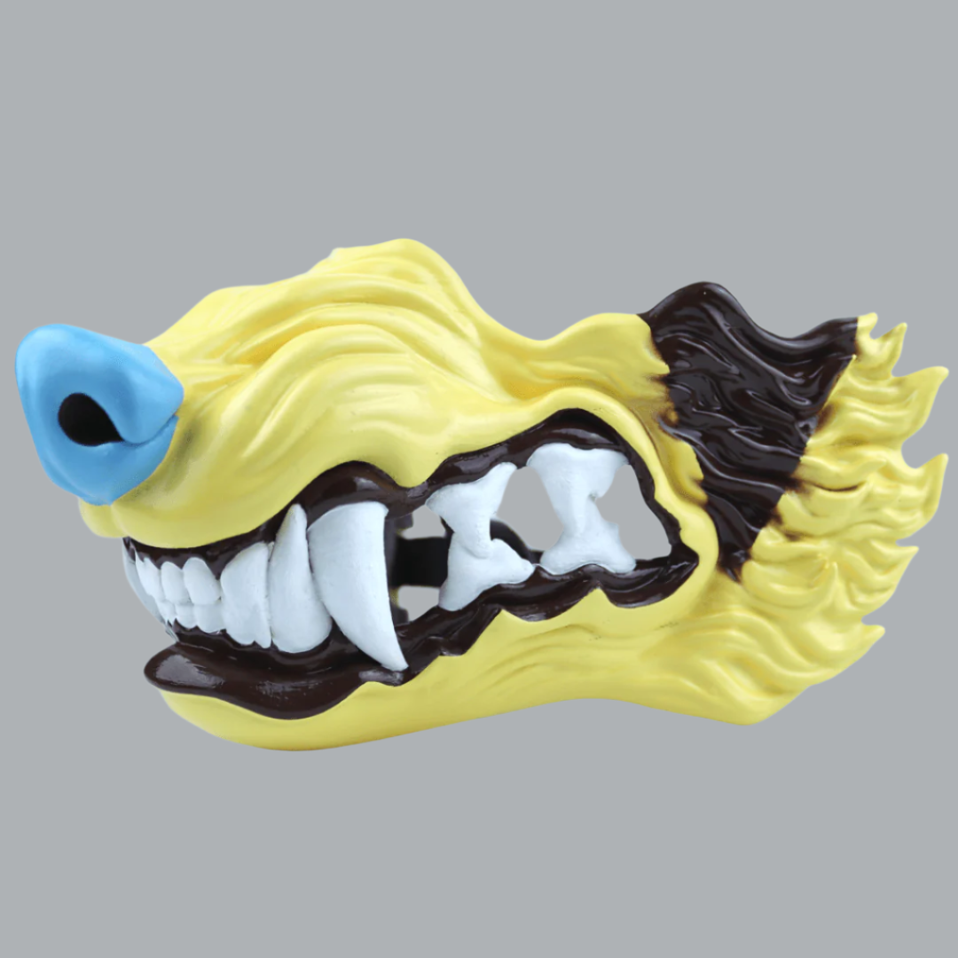 Space Armory Wolf Snarling Animal Face Mask Shiny Mightyena Colors