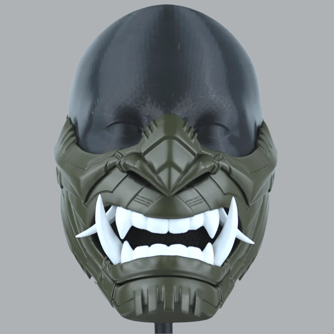 SpaceArmory Cyber Oni Mask Army Green Masks