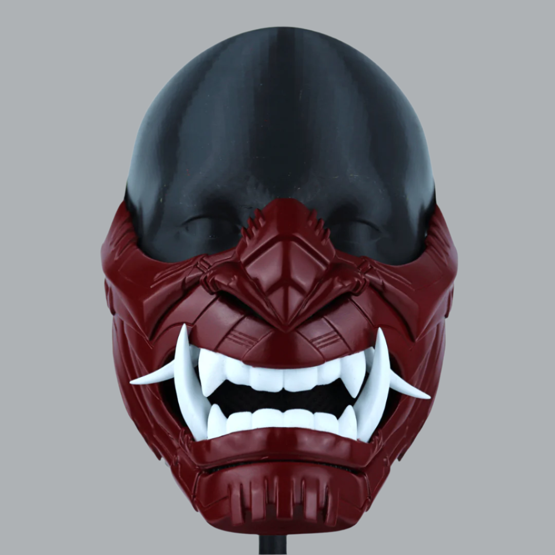 SpaceArmory Cyber Oni Mask Burgundy