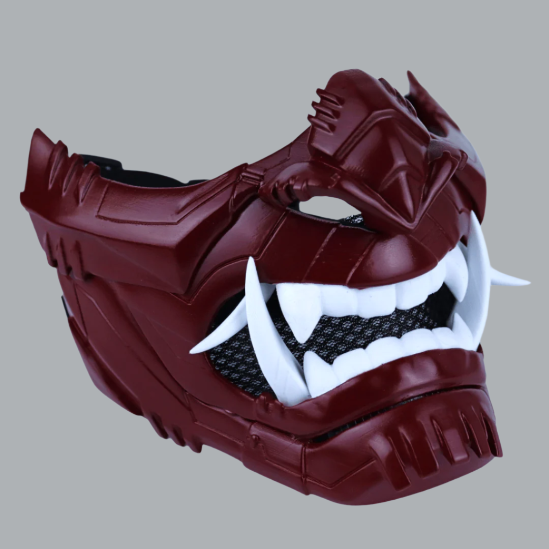 SpaceArmory Cyber Oni Mask Burgundy