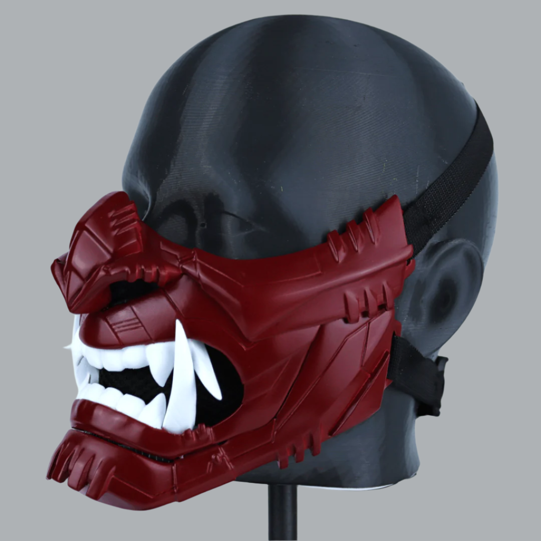 SpaceArmory Cyber Oni Mask Burgundy