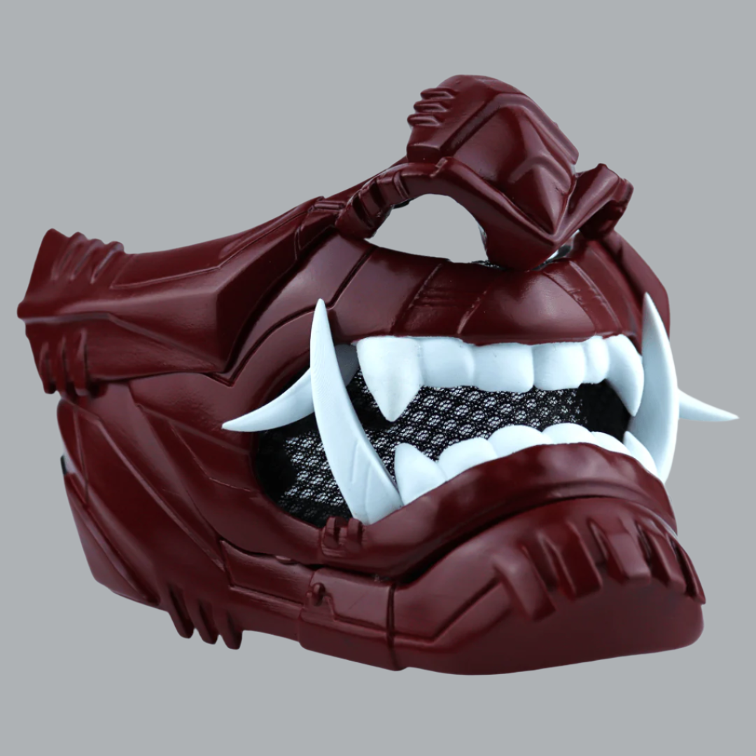 SpaceArmory Cyber Oni Mask Burgundy