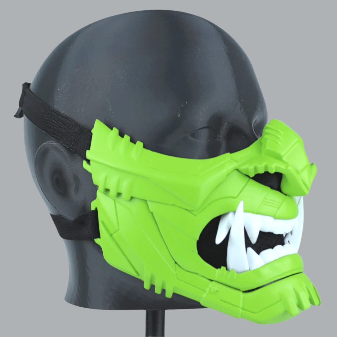 SpaceArmory Cyber Oni Mask Lime Masks