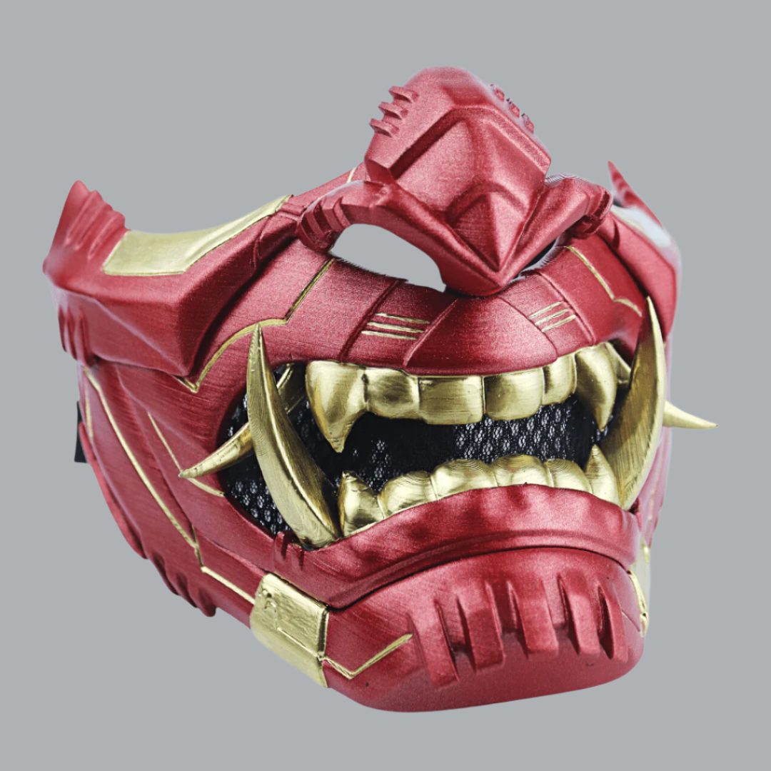 SpaceArmory Cyber Oni Mask Metallic Red