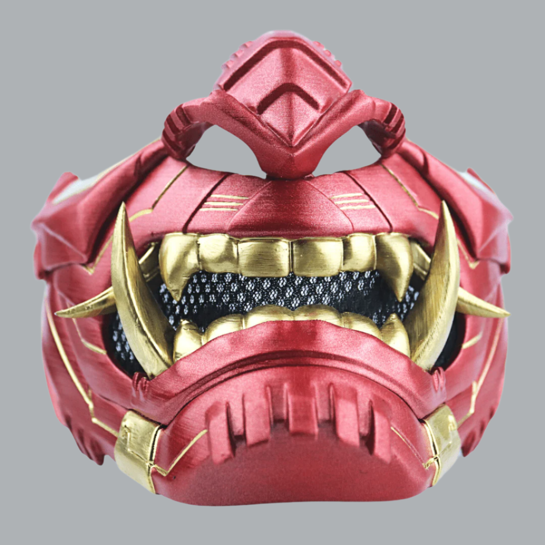 SpaceArmory Cyber Oni Mask Metallic Red
