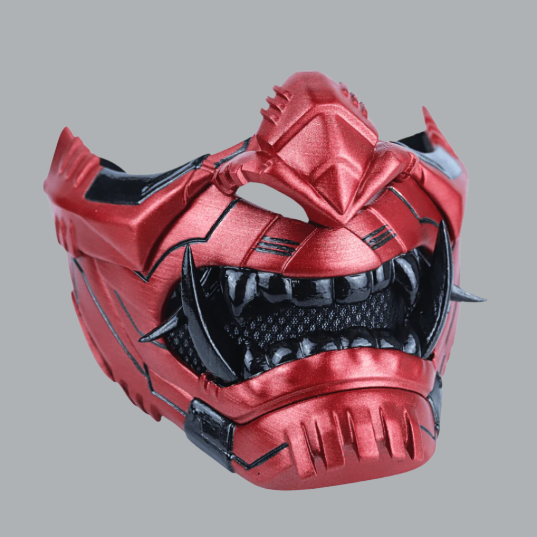 SpaceArmory Cyber Oni Mask Metallic Red