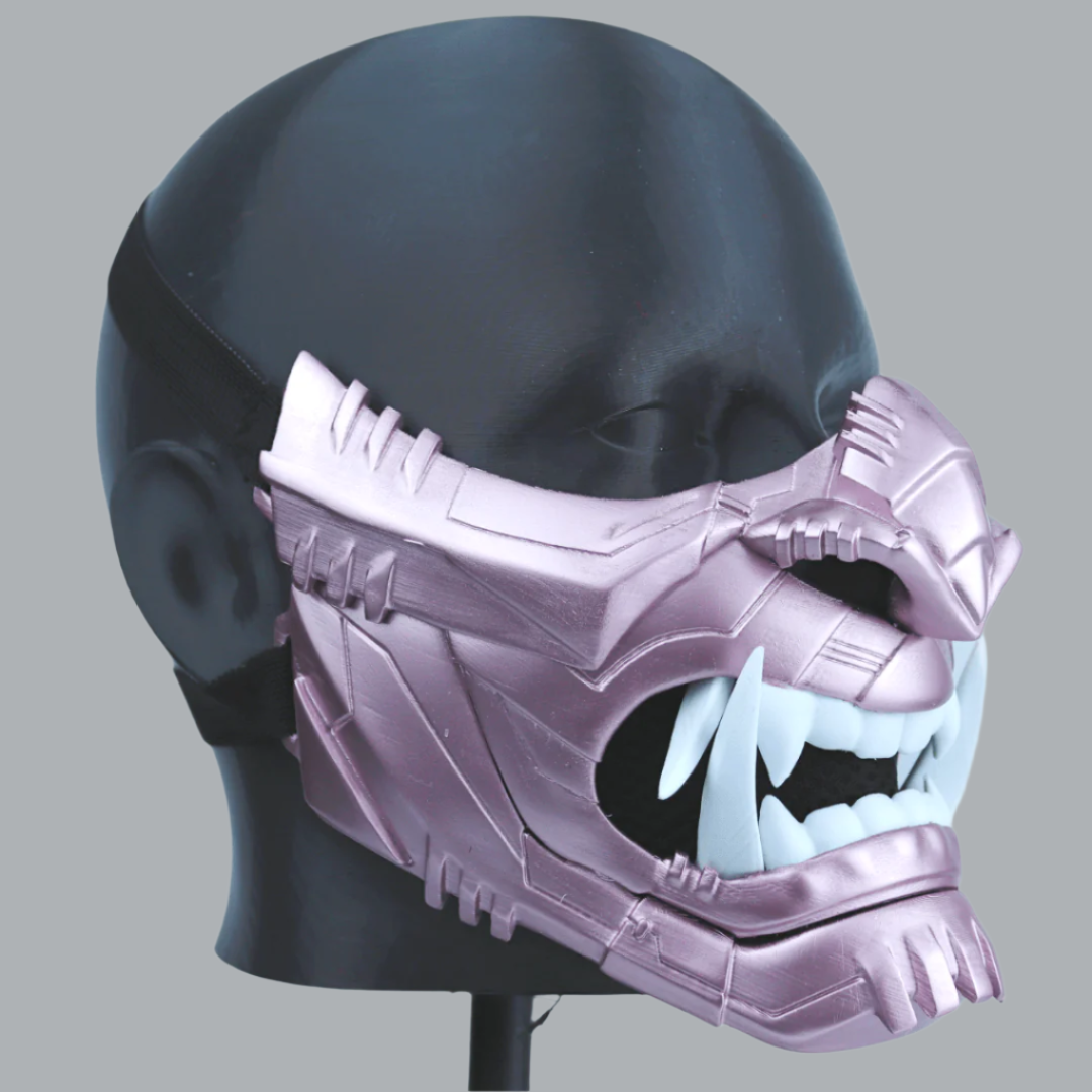 SpaceArmory Cyber Oni Mask Metallic Rose Masks