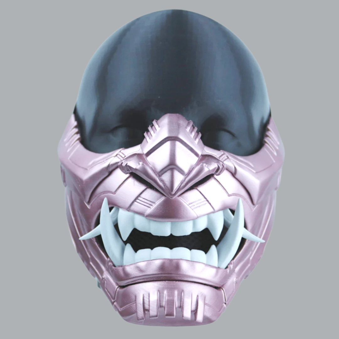 SpaceArmory Cyber Oni Mask Metallic Rose Masks