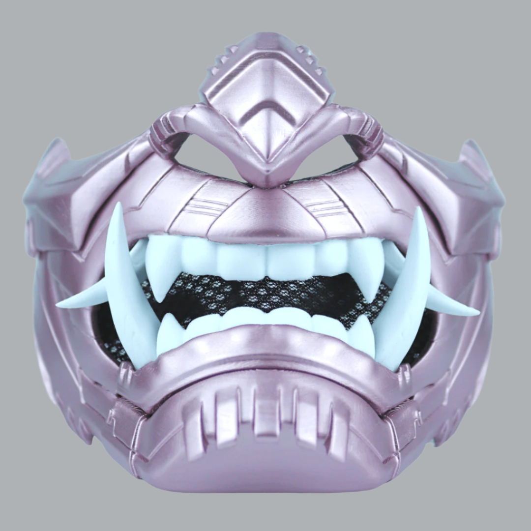 SpaceArmory Cyber Oni Mask Metallic Rose Masks