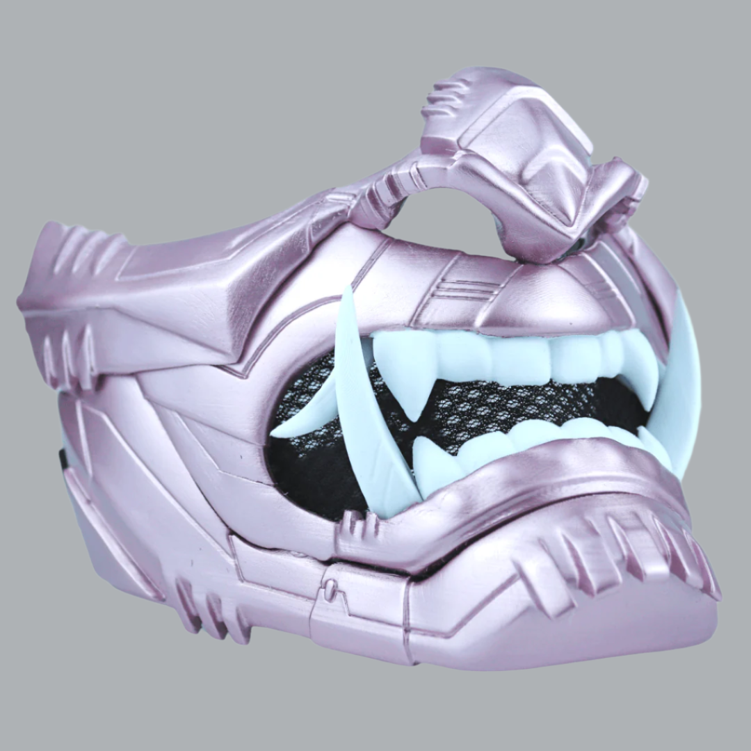 SpaceArmory Cyber Oni Mask Metallic Rose Masks