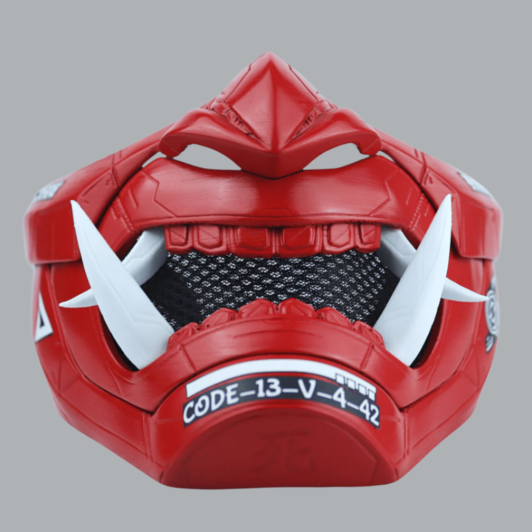 SpaceArmory Cyberpunk Oni Mask Fire Red