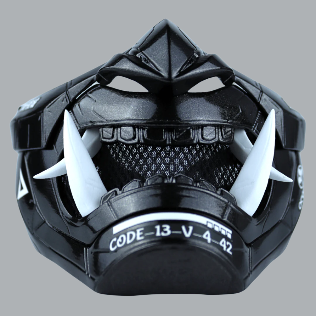 SpaceArmory Cyberpunk Oni Mask Metallic Black Masks