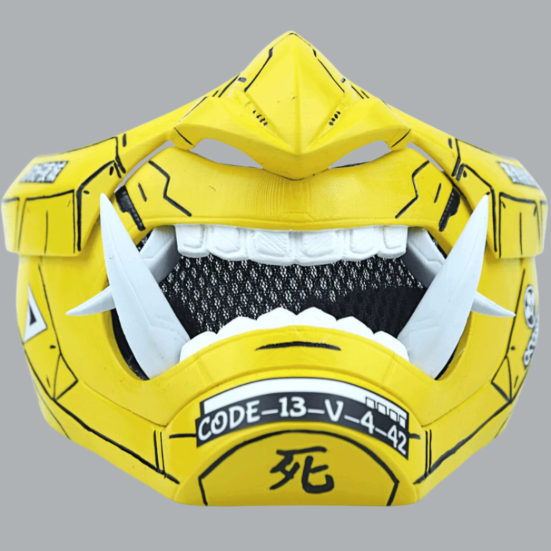 SpaceArmory Cyberpunk Oni Mask Yellow